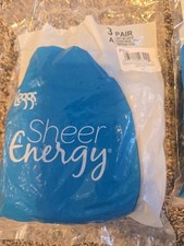 Leggs Open Box Sheer Energy Control Top Off/JetBlack Pantyhose Size A 6 Pairs