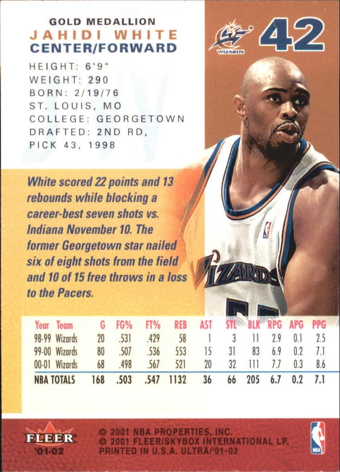 2001-02 Ultra Gold Medallion #40 Michael Dickerson - BSK - Image 2 of 2