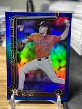 2025 Topps Update Bryan King Rookie Blue Rainbow Foil /150 #US183