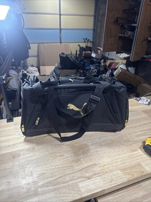 PUMA unisex adult Evercat Accelerator Duffel Bags Black/Gold