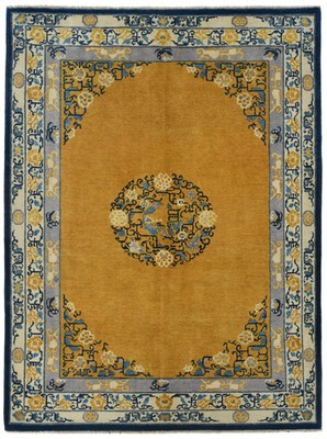 Handmade Gold Kazak Pakistan Rug Floral Modern Design Oriental Carpet 5X7 ft