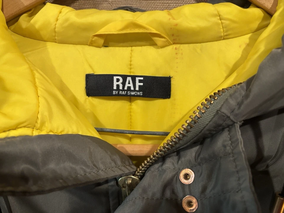 Удивительный RAF SIMONS парка золотой застежки и желтая подкладка размер 40 (50) большого размера подходит - Изображение 2 из 4