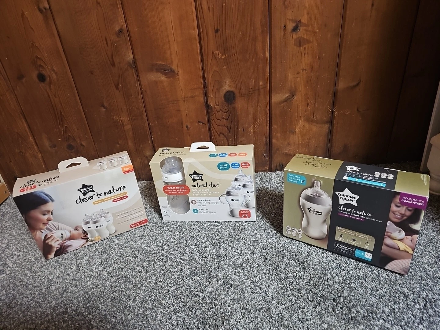 3 Tommee Tippee Closer to Nature Bottle Anti-Colic Bottle 11oz 6m+ 1 Open Box