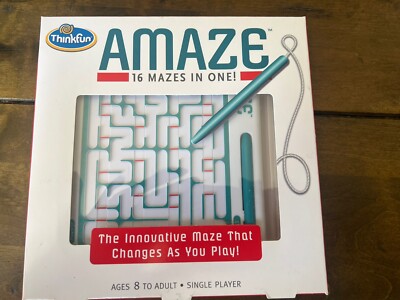 Thinkfun Amaze 16 Mazes In One All Ages Travel Game 8+ Excellent condition