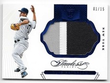 2016 Panini Flawless Luis Severino 01/15Sapphire Rookie Patch #7