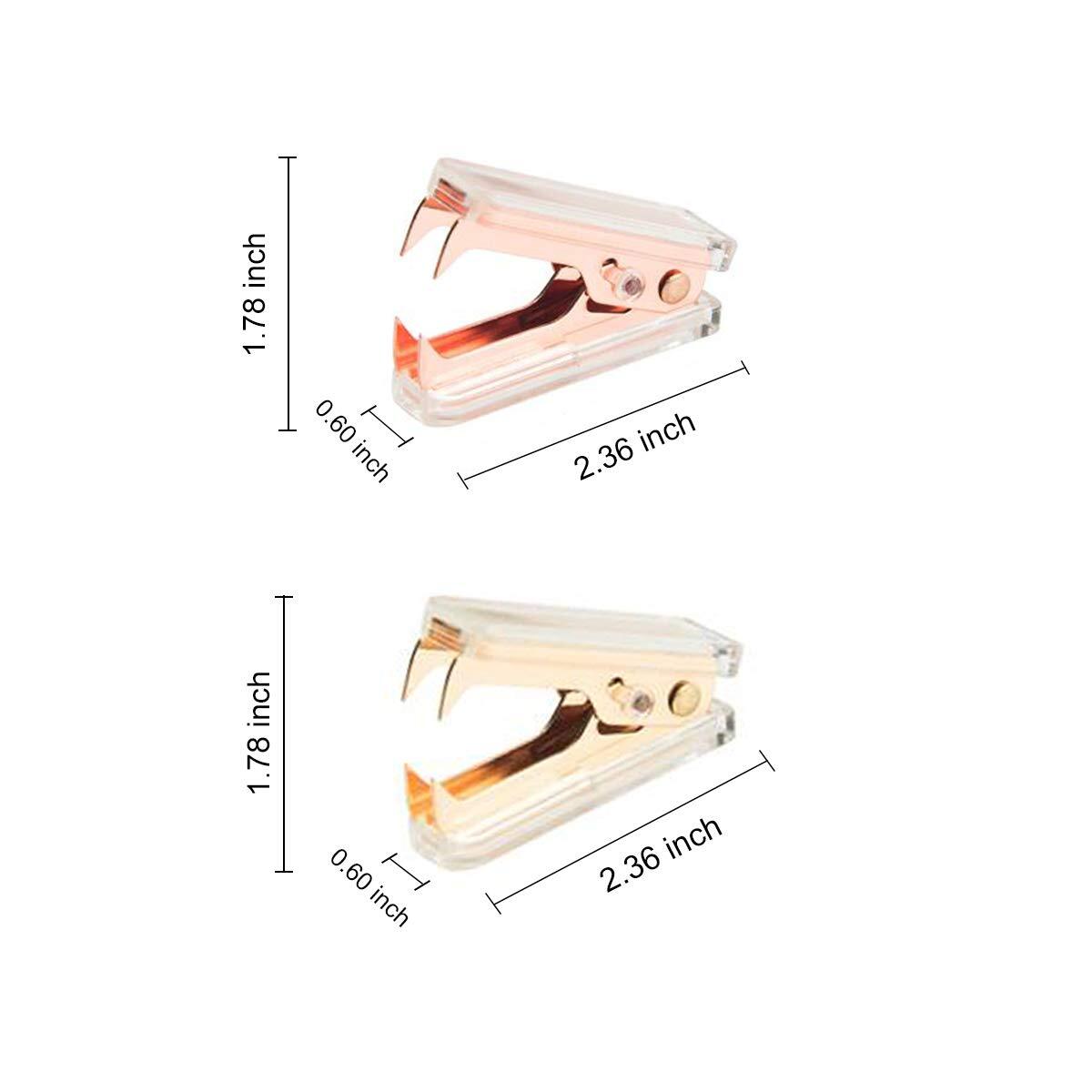 Rose Gold & Gold Acrylic Staple Remover Set - 2 Pack, Luxury Desk Accessory