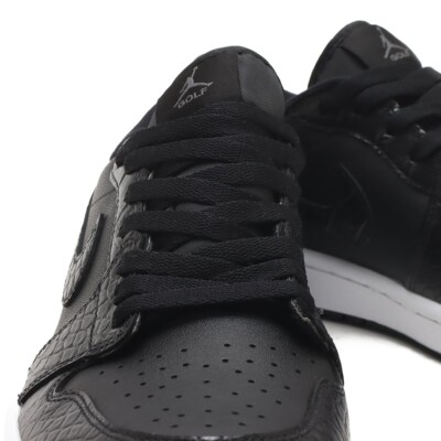 Nike Air Jordan 1 Low Golf DD9315-003 Black Crocodile Skin Men's