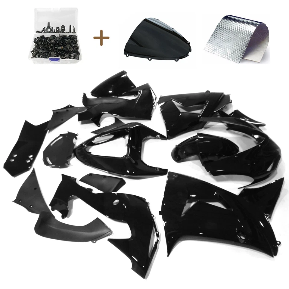 Fairing Kit For Kawasaki Ninja ZX10R 2006 2007 06 ABS Injection Bodywork Black Foto 3 de 4