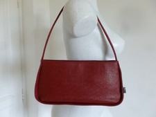 SAC LOLLIPOPS TOILE ENDUITE FACON AUTRUCHE ROUGE GRENAT ETAT NEUF