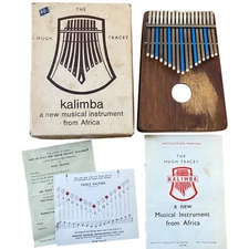 Vtg '66 Hugh Tracey Wooden Kalimba Made In South Africa 17 Tone Note Key Musical