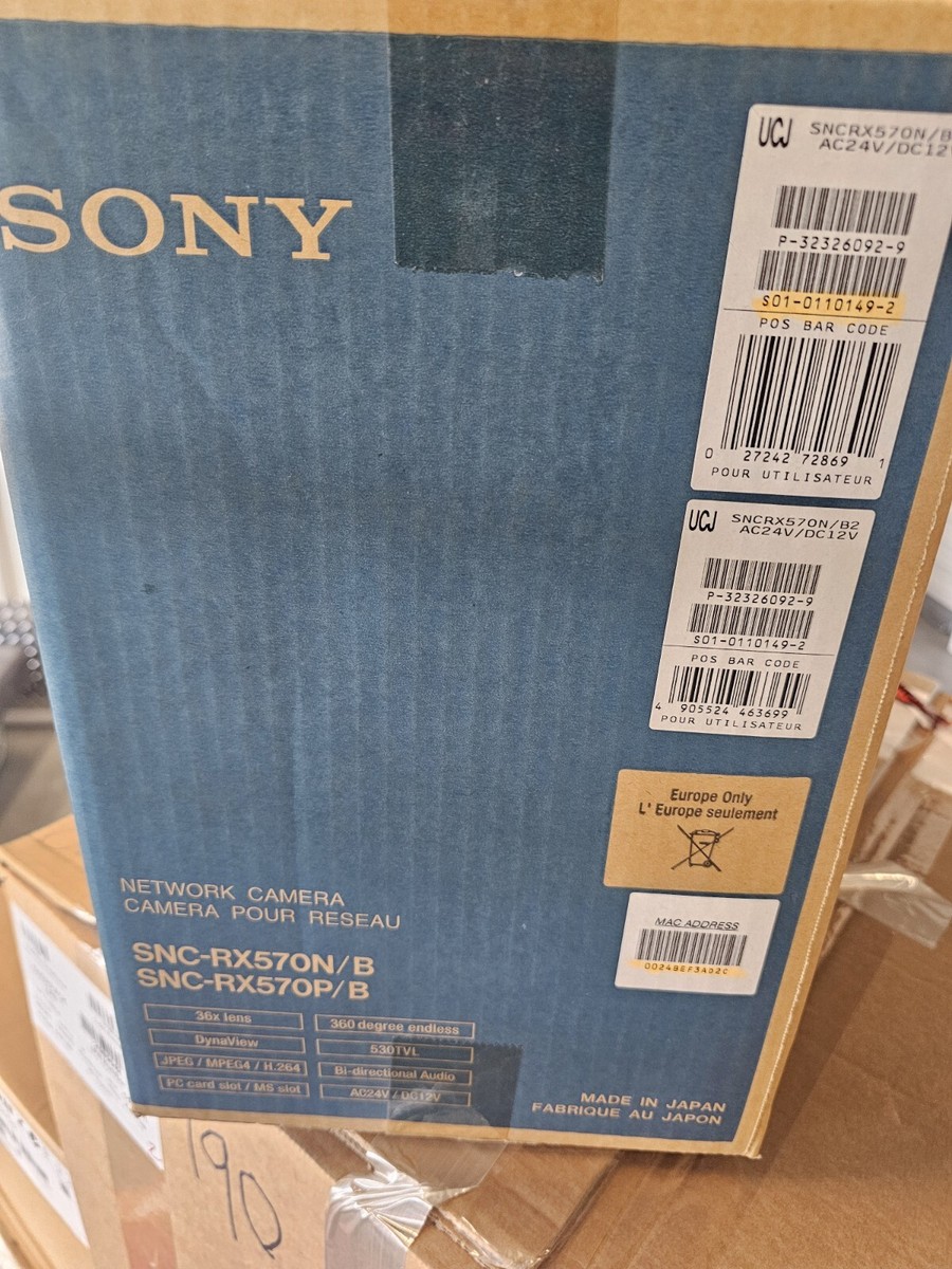 Sony SNC-RX570N/B PTZ Network Camera (Black) | eBay