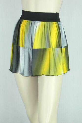 Poly Span Elastic Waist A-line Skater Mini Skirt S2012_5