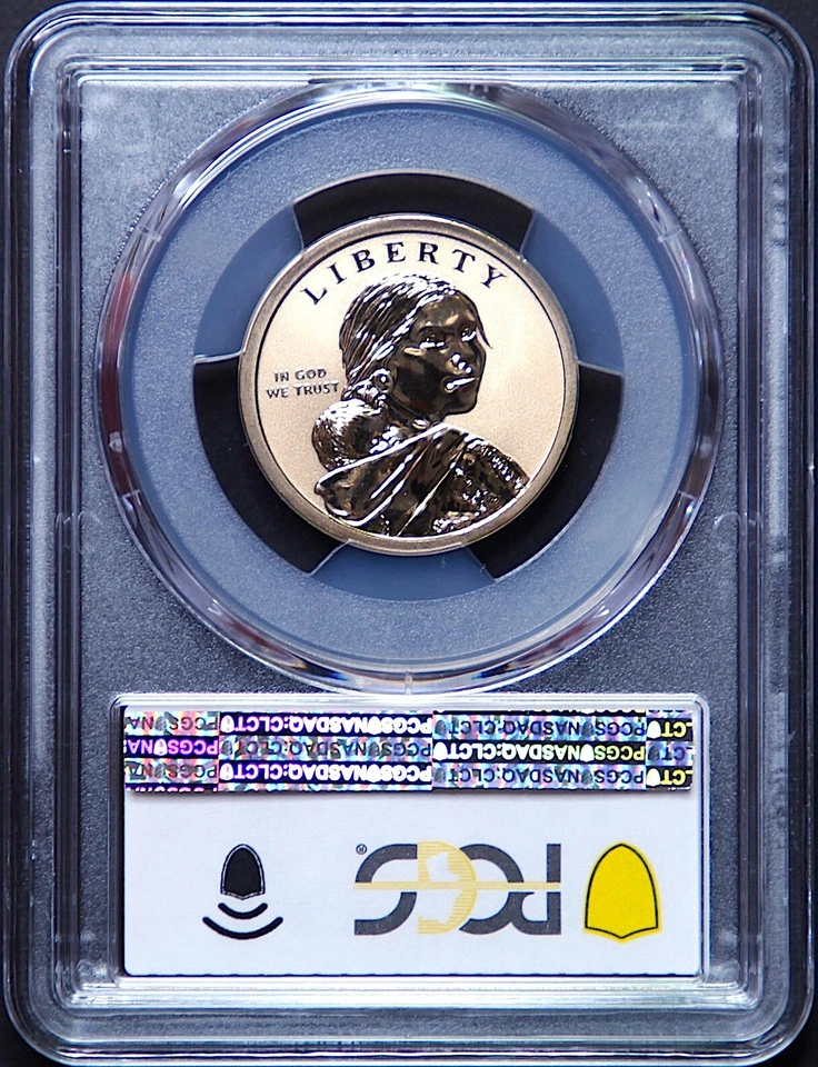 2018 S SACAGAWEA JIM THORPE $1 PCGS REVERSE PR69 50th Anniversary Silver Set - Image 2 of 2