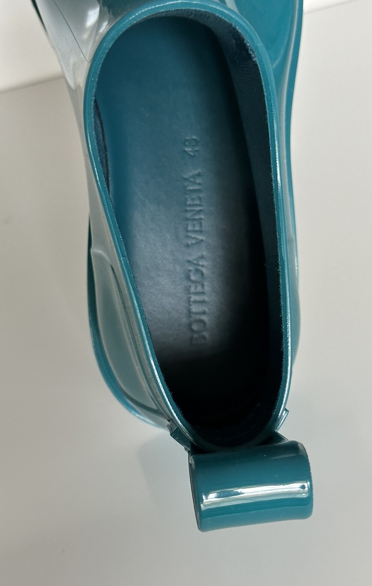 Bottega Veneta Shiny Rubber Blue Ankle Boots 11 US (44 Euro  display picture 3