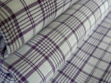 2 Kissenbezüge Bauernbettwäsche lila kariert durchgewebt 73/76 cm