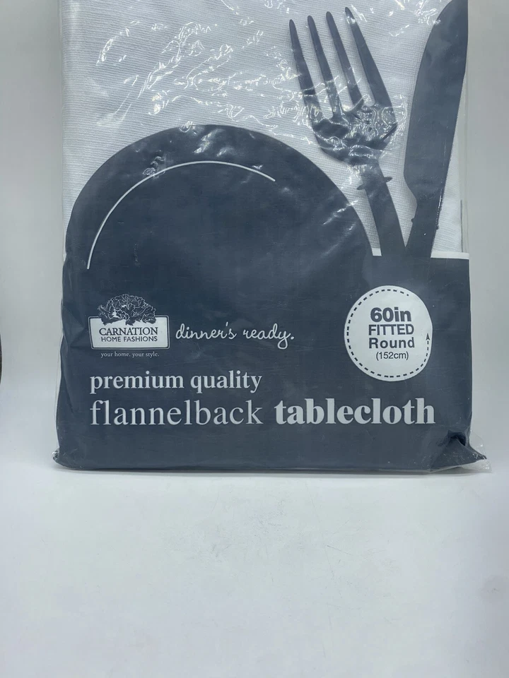 Carnation Home Fashions - Flannelback - Tablecloth - 60 in - Round - Image 3 of 3