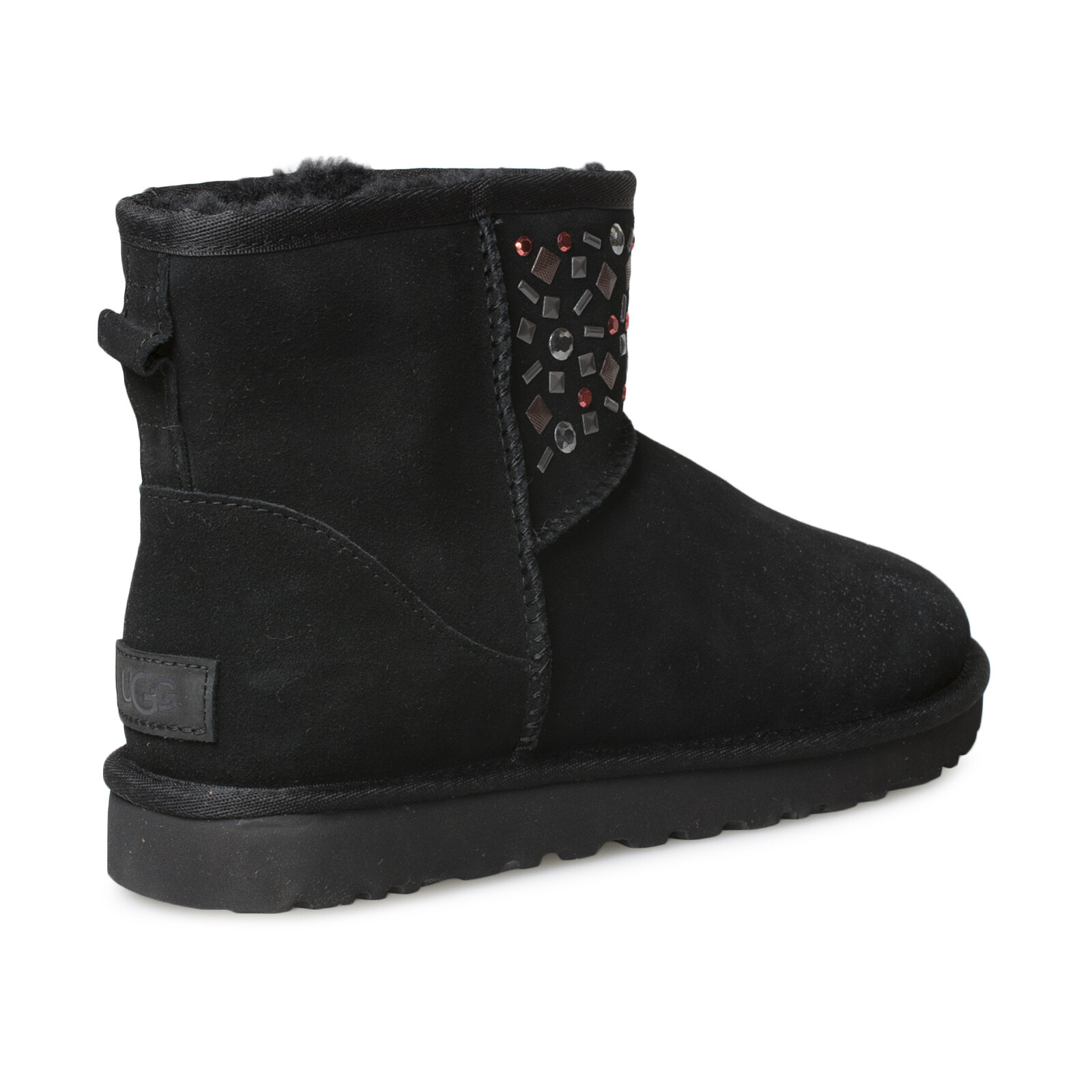 UGG CLASSIC MINI II STUD BLACK SUEDE 