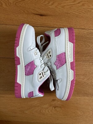 Acne Studios 80s Inspired Leather Pink and White Womens Size 7 Sneakers