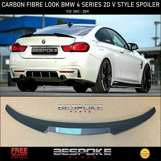 Gloss Black V-Style Trunk Spoiler For BMW F32 4 Series Coupe (2013+) – M4 Style