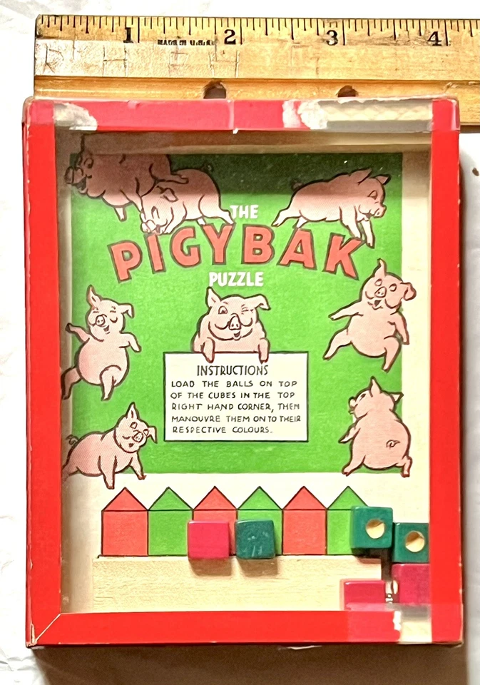 Antiguo LOTE 11 R Journet PUZZLES LoNDON Piggyback Cerdos Trébol GATO NEGRO Buzo Foto 3 de 4