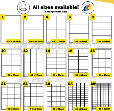 Clear Transparent See Through Waterproof A4 Laser Printer Labels 
