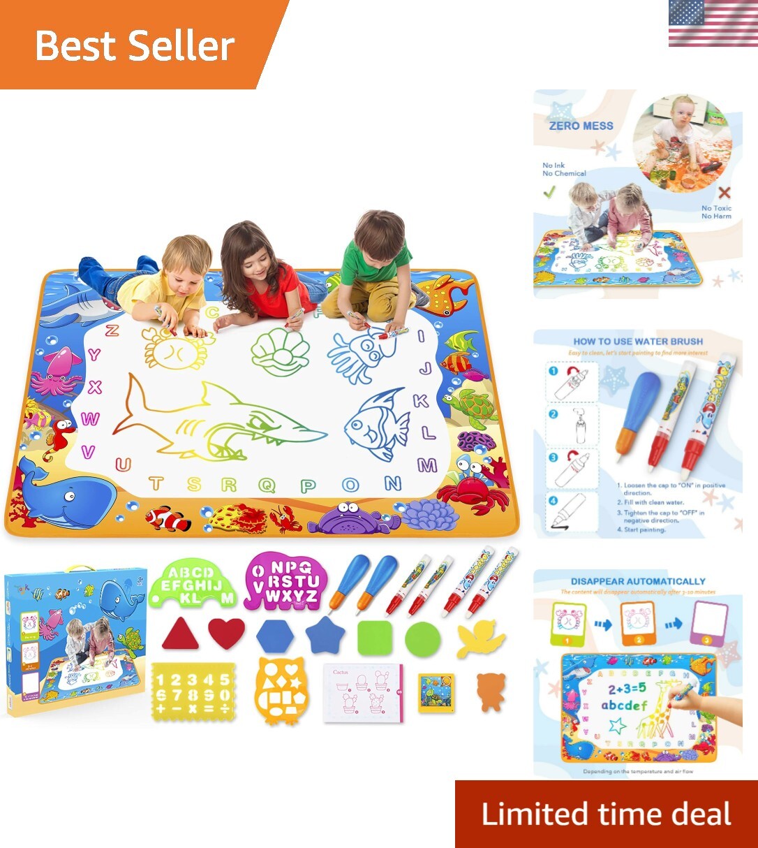 Magic Pens Kids Drawing Mat Toy for Painting & Doodle Fun