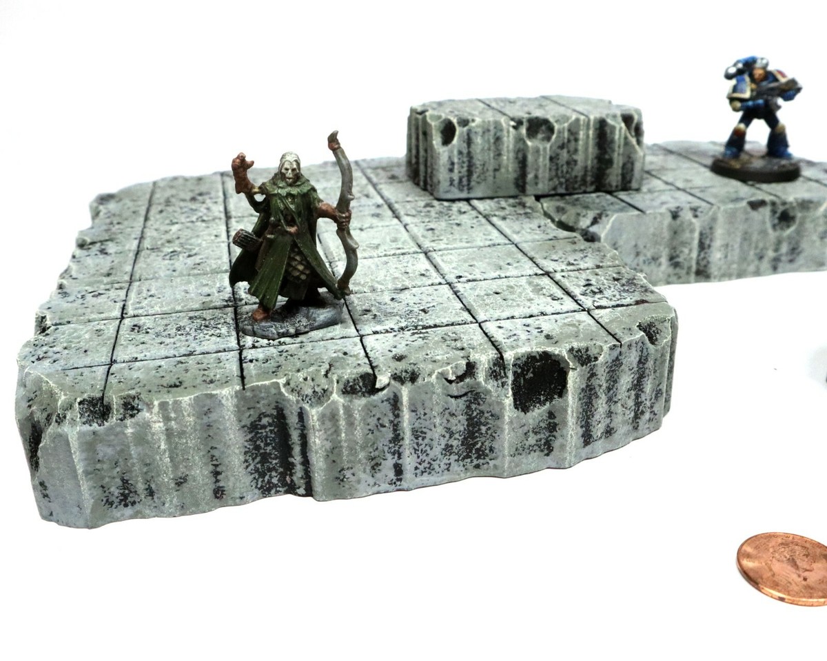 Set Di Colline Modulari Impilabili Con Rocce Di Pietra Muschiosa - Foto 8