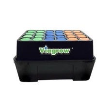 24 site aeroponic clone machine | viagrow 602573081938 hydroponic system single