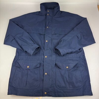 Vintage Eddie Bauer Men Size LT Tall Wool Lined Mountain Parka Coat Blue *Read