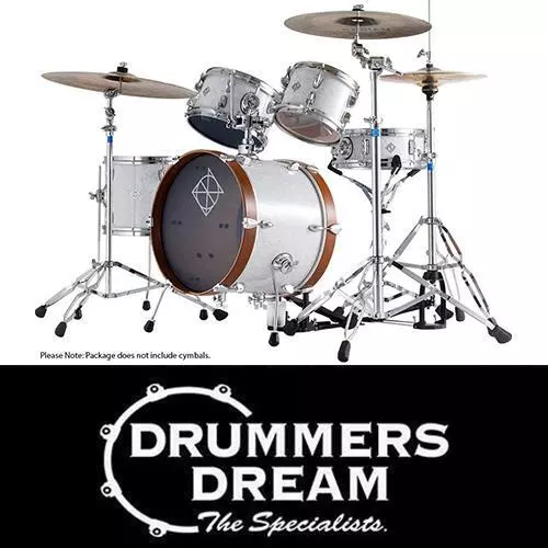 Dixon Jet Set Plus Series 5 Pce Drum Kit in Sub Zero White w HW