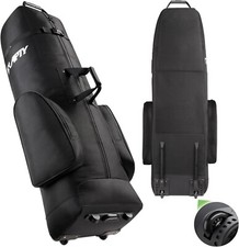 Hard Case Golf Travel Bag with Wheel Luggage Lock Cover Airline Waterproof 1200D