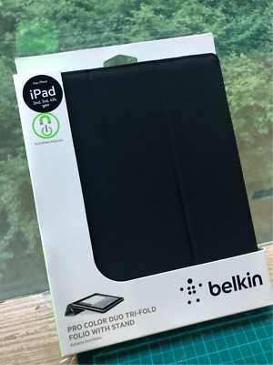 Belkin Pro Color Duo Trifold Folio Cover Stand AutoWake For iPad 3rd 4th Gen