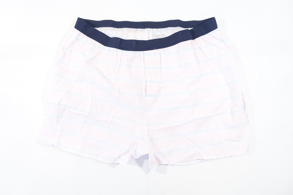 CLUB ROOM STRIPED LIGHT PINK BLUE XL 36-38 BOXER SHORTS UNDERWEAR