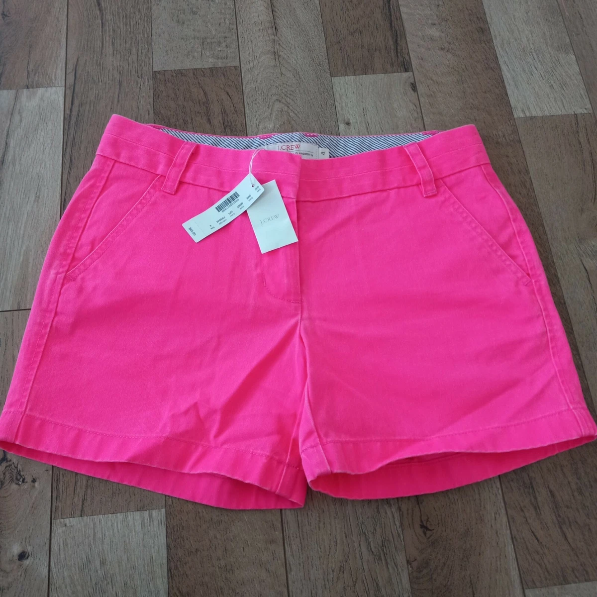J. Crew 100 Cotton Chino Broken In Hot Pink Shorts Women s Size 4