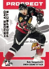 #89 Bobby Sanguinetti - Owen Sound Attack - 2006-07 In The Game Heroes and Prosp