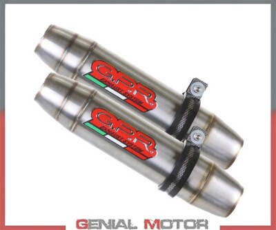 2 Exhaust Mufflers GPR DEEPTONE INOX Catalyzed DUCATI 848 2007 > 2013