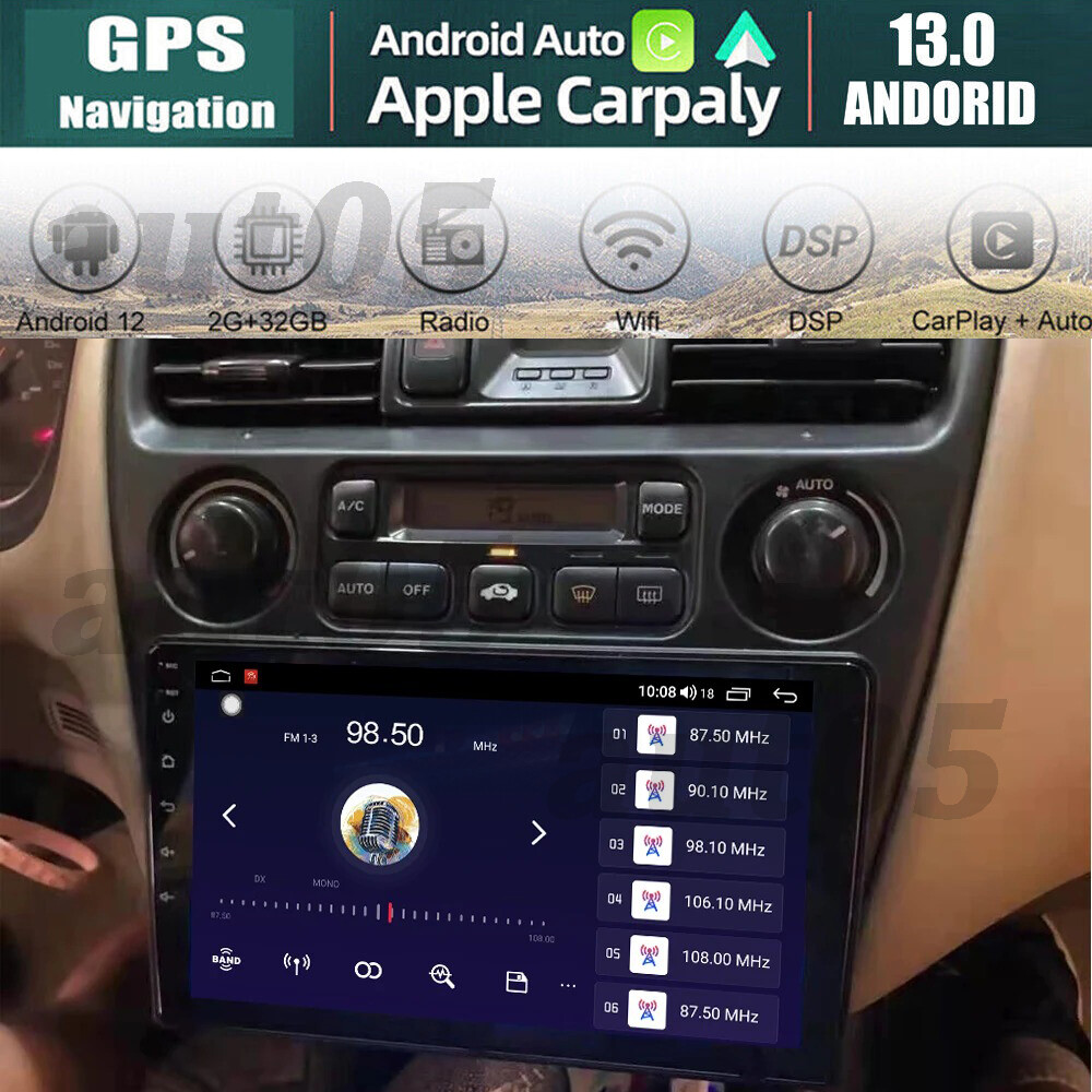 For 1999-2002 Honda Accord 6th Android Auto Apple Carplay Car