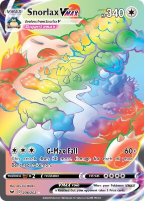 Snorlax VMAX (Secret) 206/202 Swsh01: Sword & Shield Holo | eBay