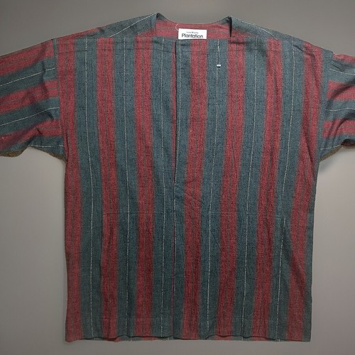 ISSEY MIYAKE PLANTAGE ROT GRÜN KARIERT TUNIKA SHIRT TASCHEN KLEIN HERGESTELLT IN JAPAN - Bild 3 von 9