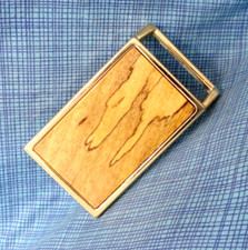 Exotic Wood Inlay Dress Belt Buckle Business Casual Professional Vtg     .SHY473