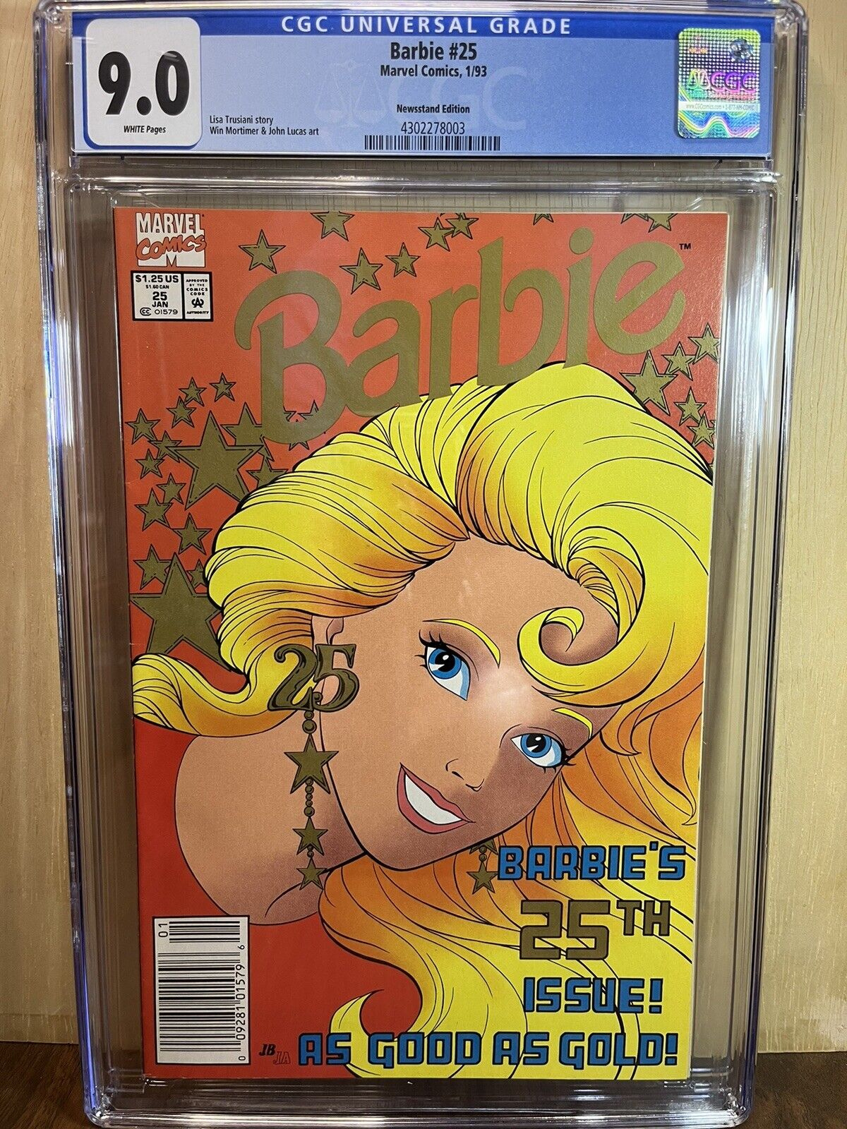 CGC 9.0 Barbie #25 Newsstand Edition Marvel Comics 1993 TOP POP