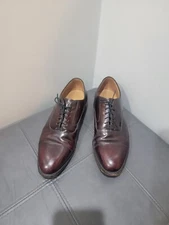 Johnston Murphy Oxford Mens Size 10.5 D  Burgundy Cap Toe  No Box Academia 