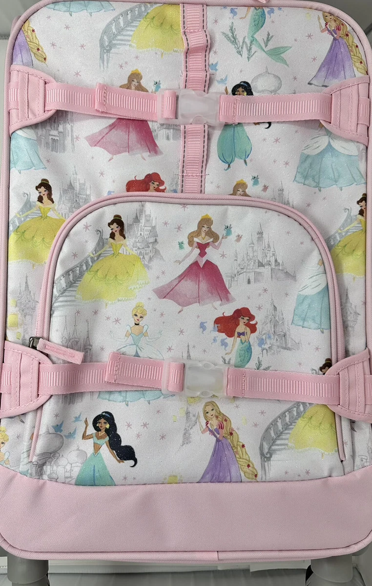 Pottery Barn Kids Mackenzie Disney Princess Castle LARGE Shimmer Spinner  Luggage