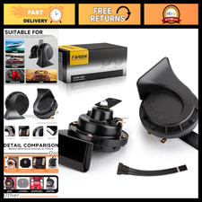 Loud Dual-Tone 12V Waterproof Electric Car Horn - High-Performance Auto Horn