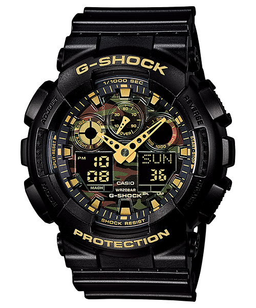 Casio G-Shock Mens Analogue-Digital Watch with Black Strap GA-100CF-1A9ER