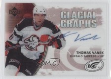 2005-06 Upper Deck Ice Glacial Graphs Label Thomas Vanek #GG-TV Auto 0l0