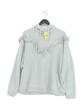 River Island Women's Hoodie S Green Cotton with Elastane Pullover