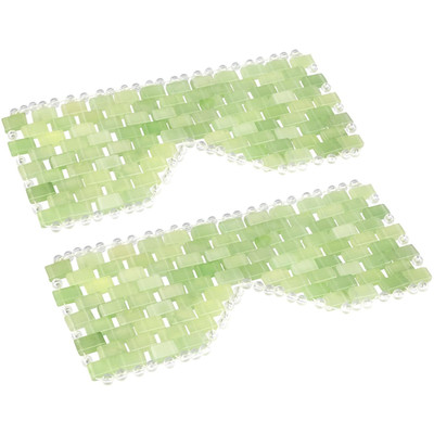 Jade Eye Mask 2Pcs - Facial Cooling Mask with 100% Real Jade for Hot & Cold Ther