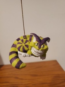 Vintage CHESHIRE CAT Computer Ornament Sitter PURPLE & GREEN Adorable Rare HTF!!