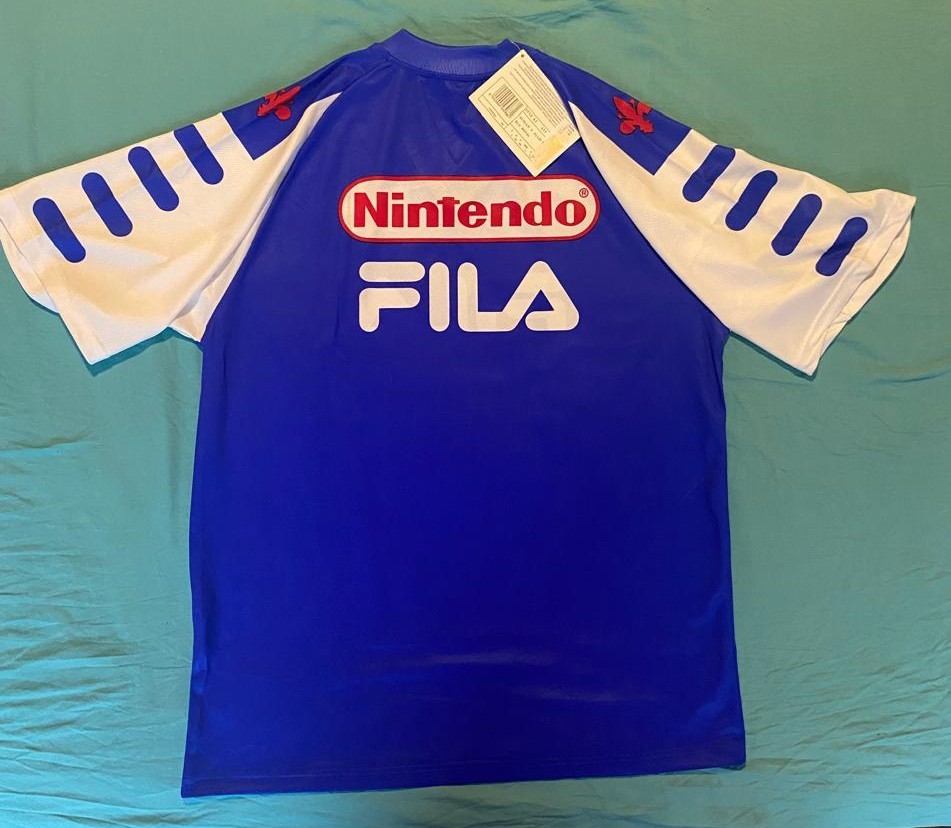 ACF Fiorentina 1999 2000 Fila Away Shirt Nintendo Vintage Made In